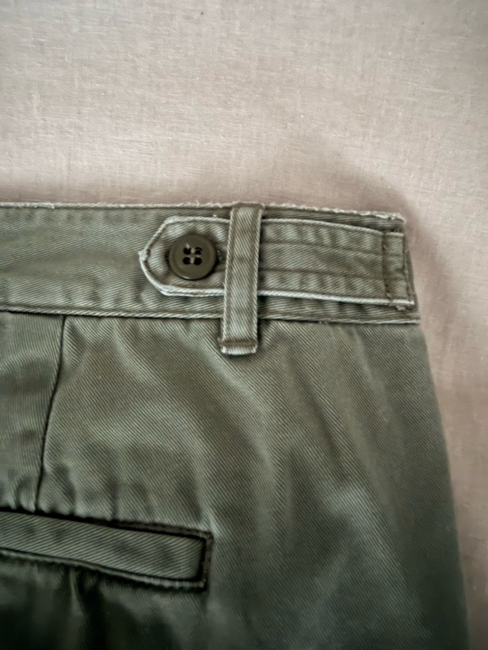 J.Crew Olive Green Wide-Leg Chino Pants | Utility Pocket Detail | 100% Cotton - Picture 12 of 15